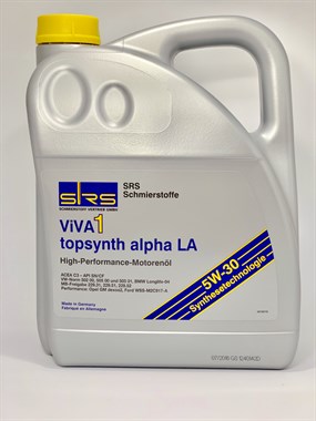 SRS Масло моторное VIVA 1 topsynth alpha LA 5W-30 (5 л) MB 229.52 4033885001127 - фото 4480